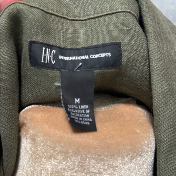 International Concepts Linen Green Embroidered Jacket M - Picture 8 of 10